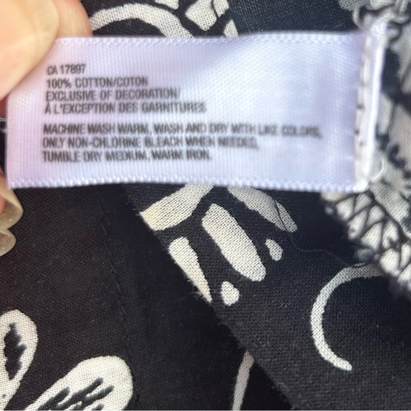 🍭BabyGap Floral Black and White Dress with elastic shoulders 12-18 - Picture 4 of 4